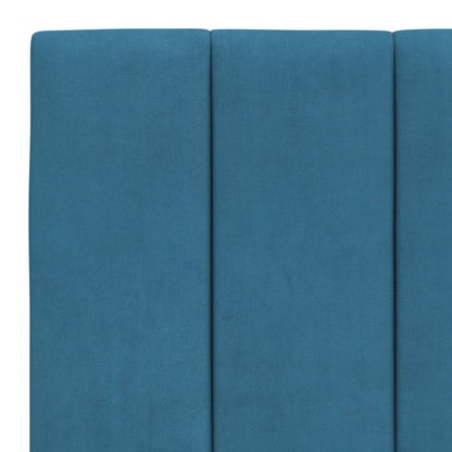 Bedframe met LED-verlichting fluweel blauw 180x200 cm