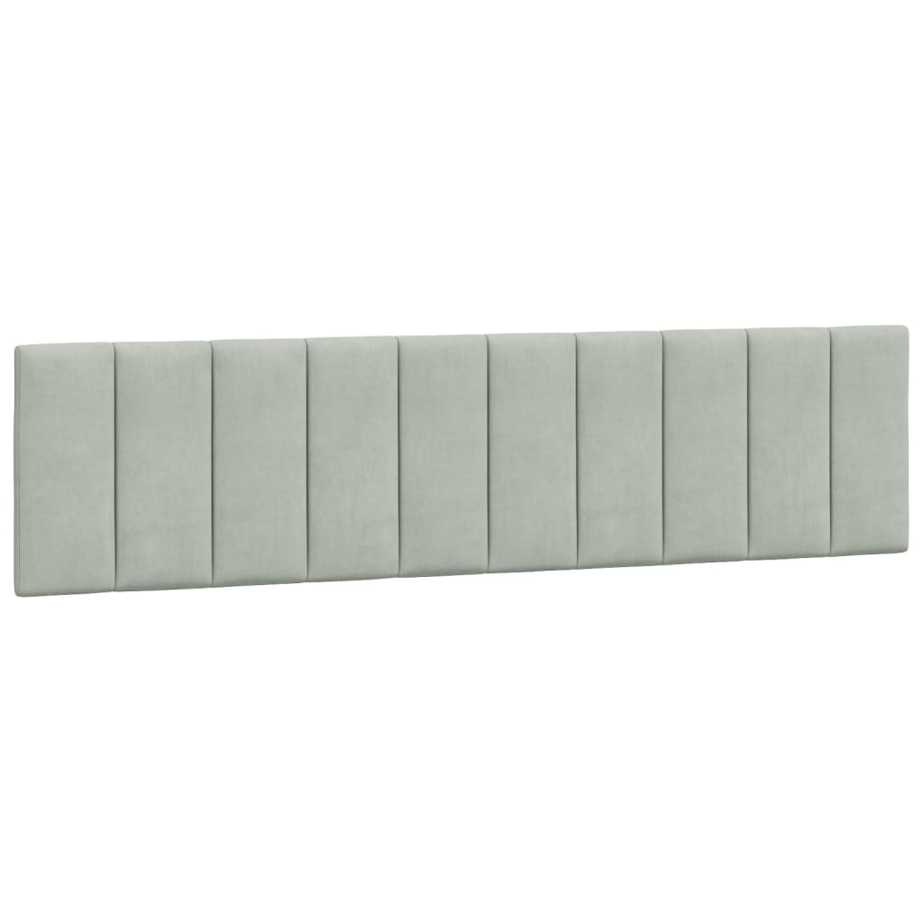 Bedframe Met Led-Verlichting Fluweel 200 x 200 cm Lichtgrijs