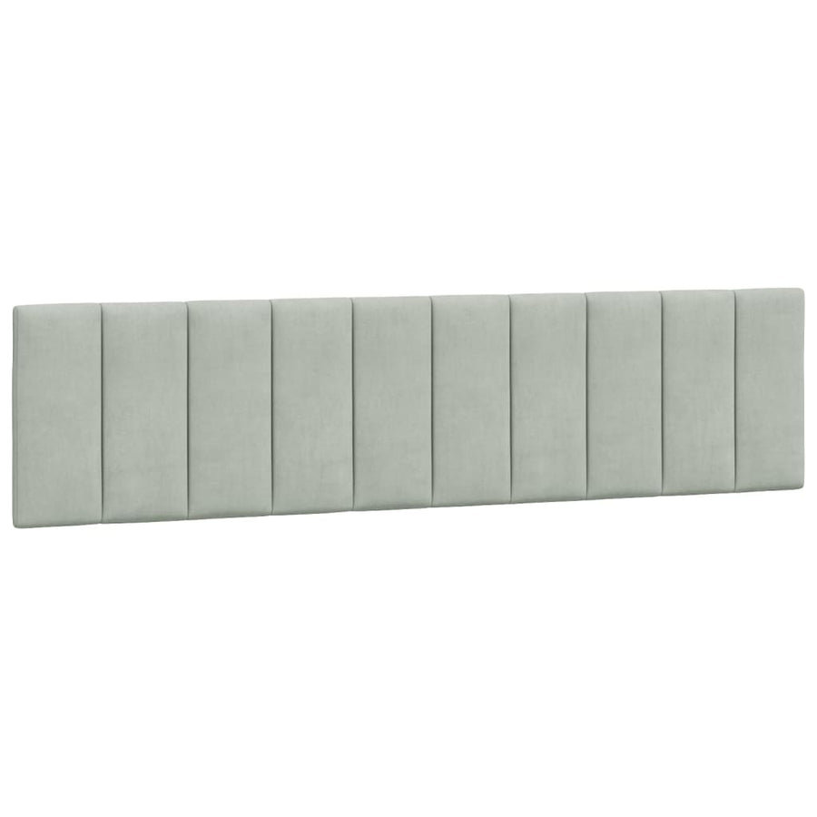 Bedframe Met Led-Verlichting Fluweel 200 x 200 cm Lichtgrijs
