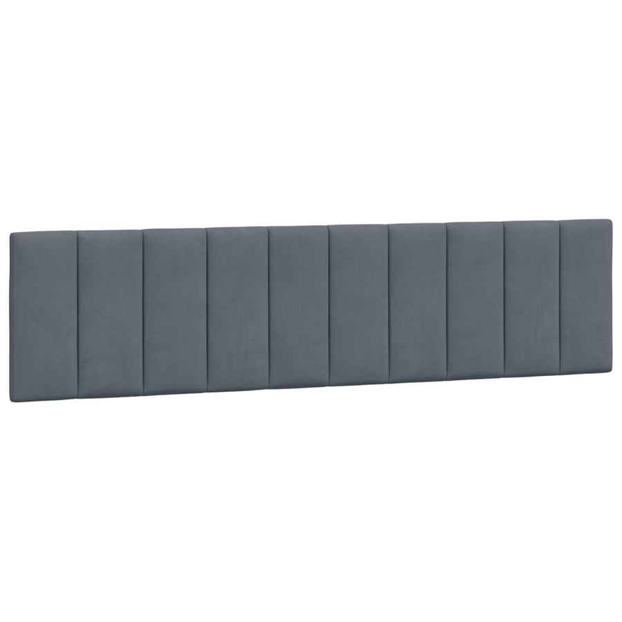 Bedframe Met Led-Verlichting Fluweel 200 x 200 cm Donkergrijs