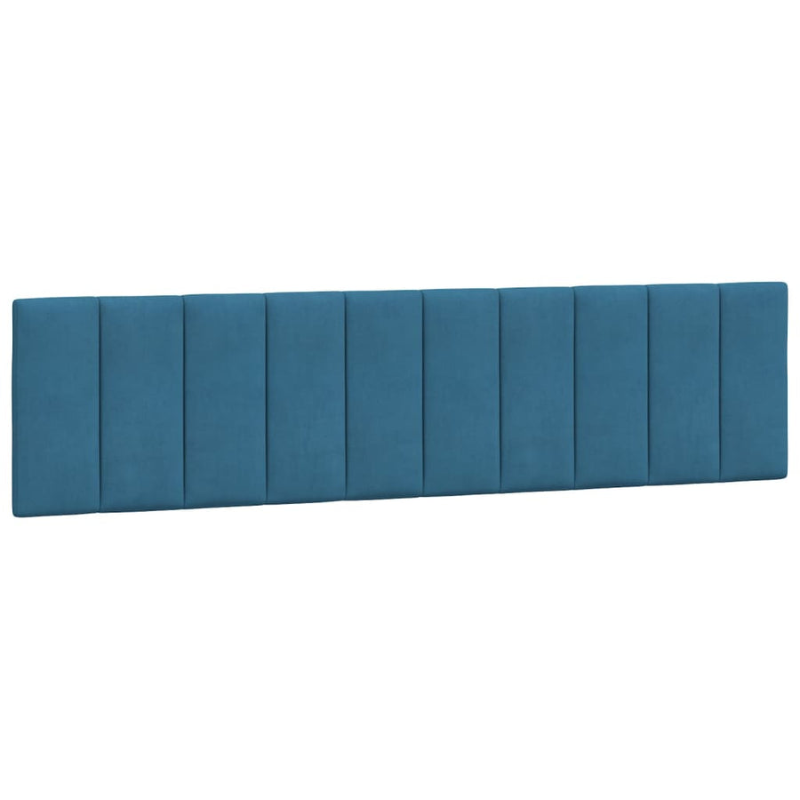 Bedframe Met Led-Verlichting Fluweel 200 x 200 cm Blauw