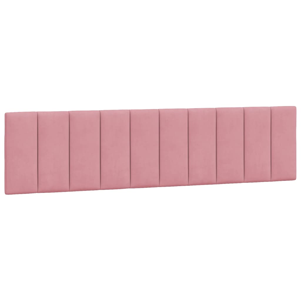 Bedframe Met Led-Verlichting Fluweel 200 x 200 cm Roze