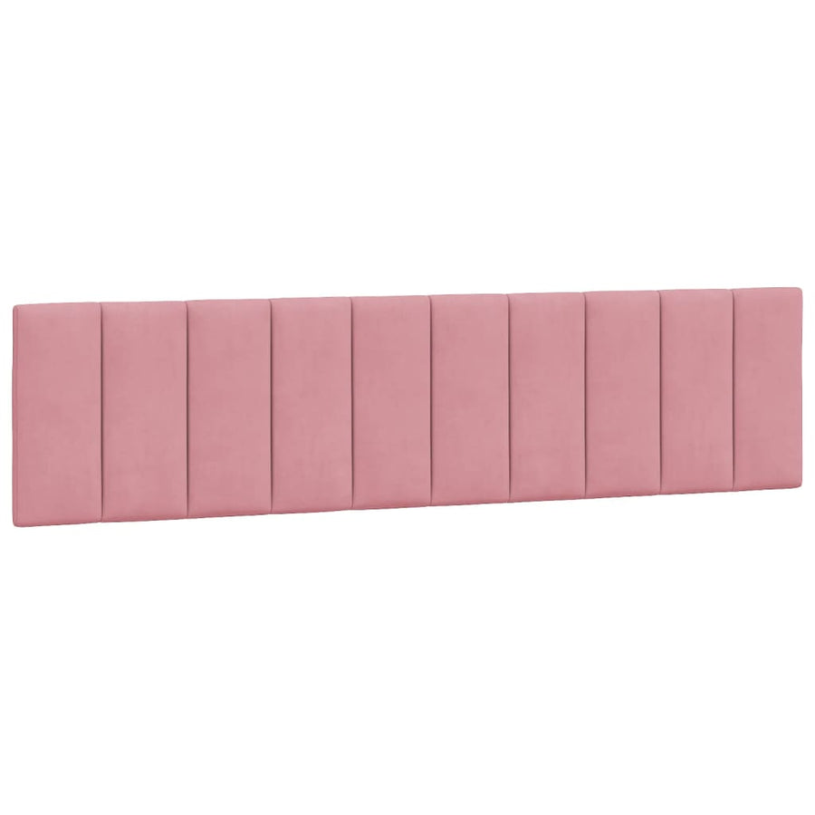 Bedframe Met Led-Verlichting Fluweel 200 x 200 cm Roze