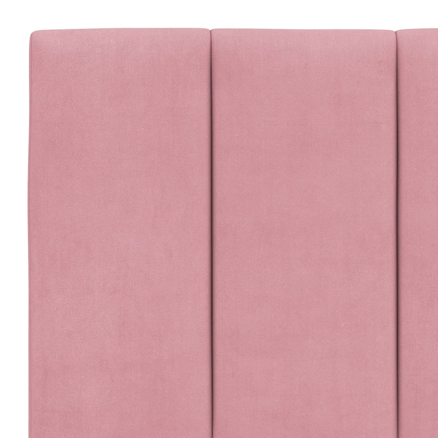 Bedframe Met Led-Verlichting Fluweel 200 x 200 cm Roze