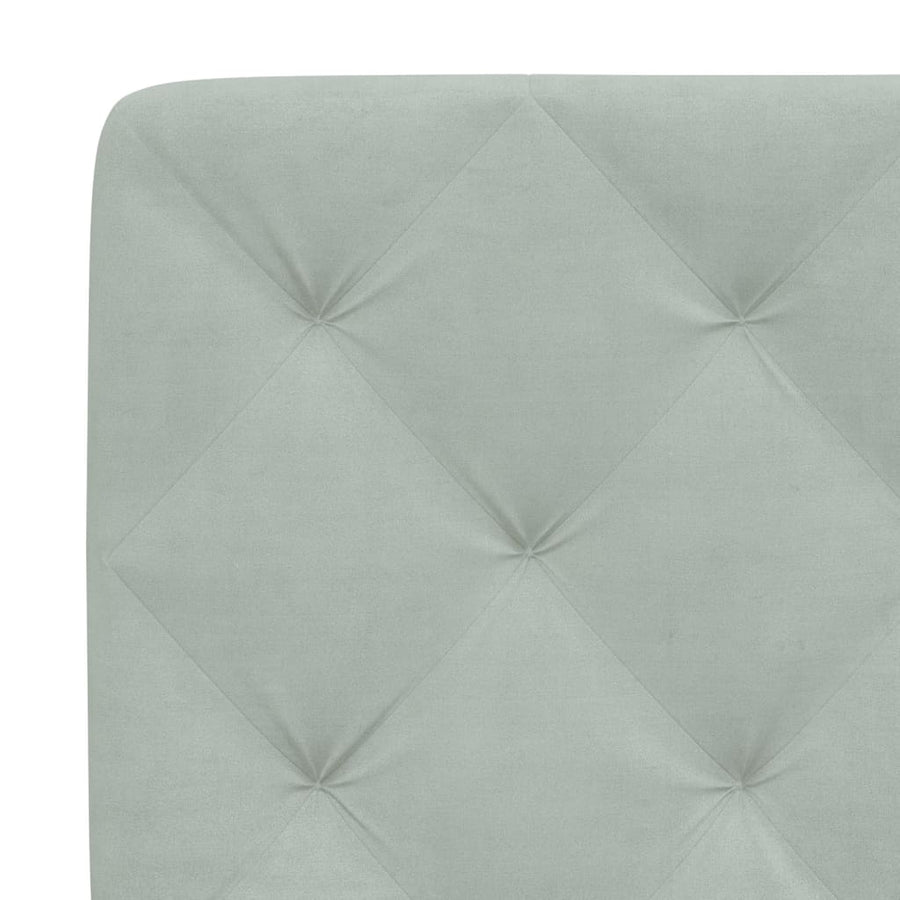Bedframe met LED-verlichting fluweel lichtgrijs 80x200 cm