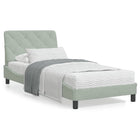 Bedframe 80x200 cm fluweel lichtgrijs met LED