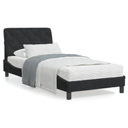 Bedframe fluweel zwart 80x200 cm met LED