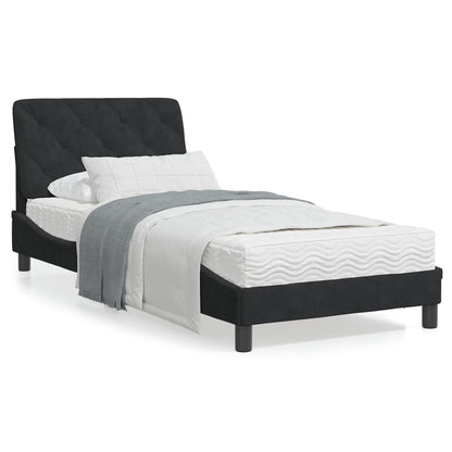 Bedframe met LED-verlichting fluweel zwart 80x200 cm