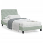 Bedframe 90x190 cm fluweel lichtgrijs met LED