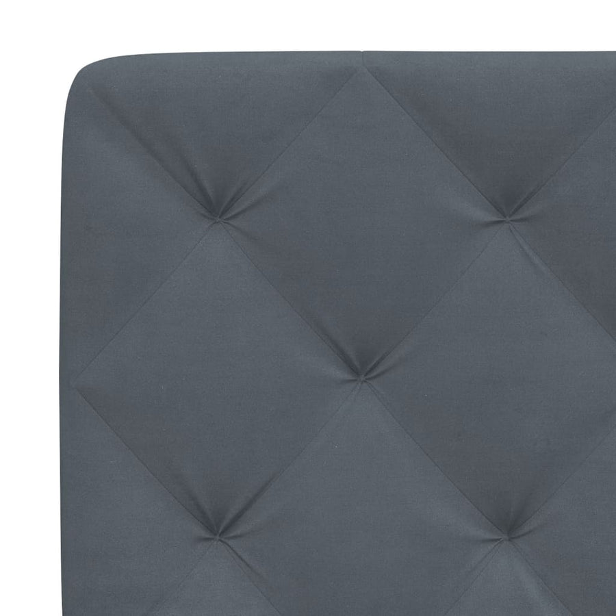 Bedframe met LED-verlichting fluweel donkergrijs 90x190 cm