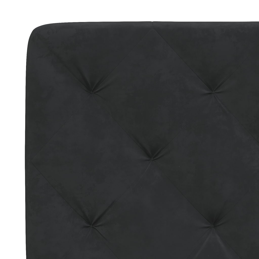 Bedframe met LED-verlichting fluweel zwart 90x200 cm