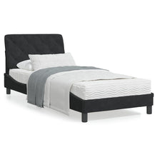 Bedframe met LED-verlichting fluweel zwart 90x200 cm