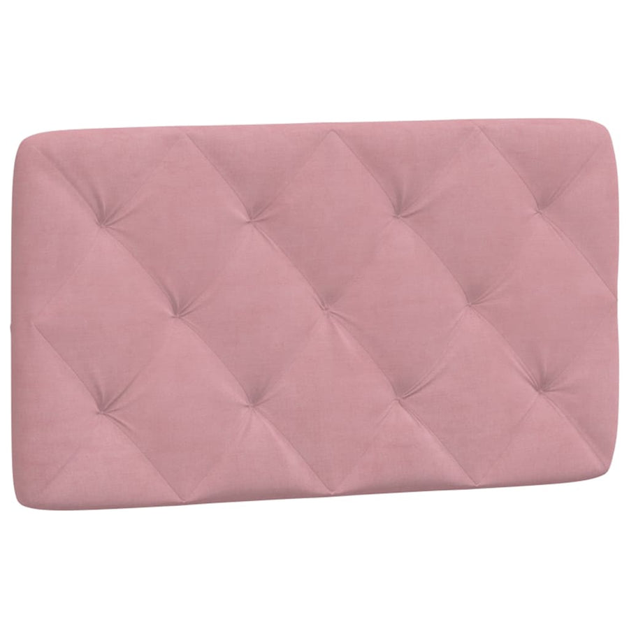 Bedframe met LED-verlichting fluweel roze 90x200 cm