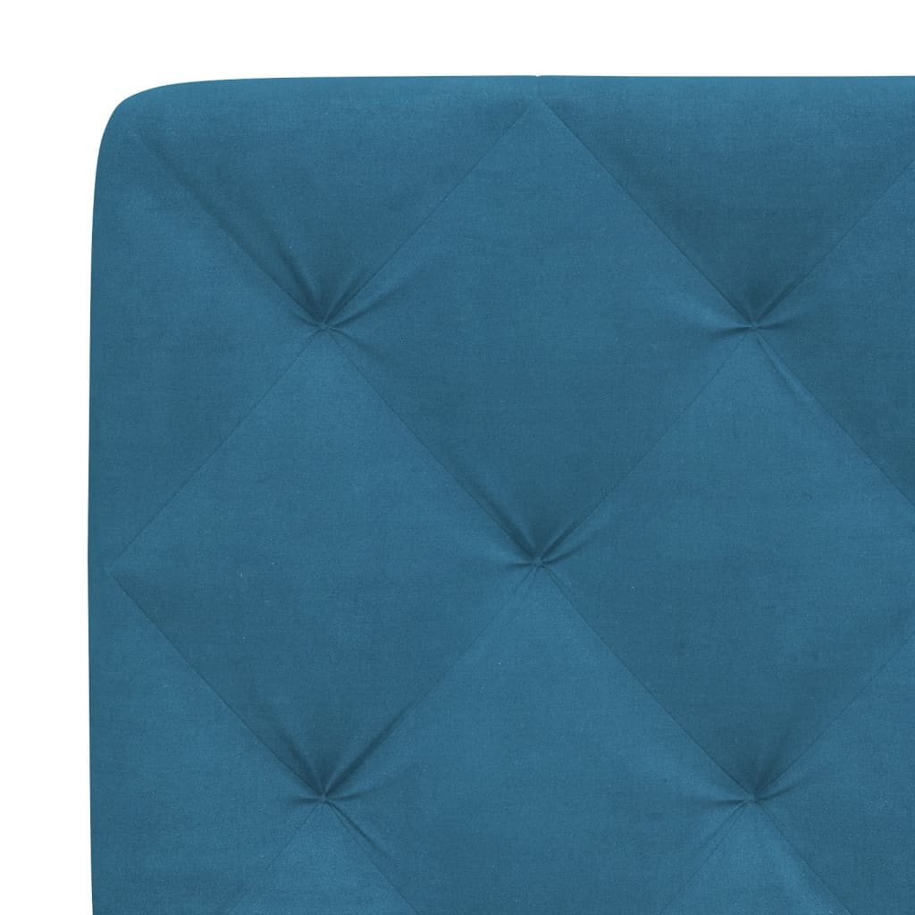 Bedframe met LED-verlichting fluweel blauw 100x200 cm