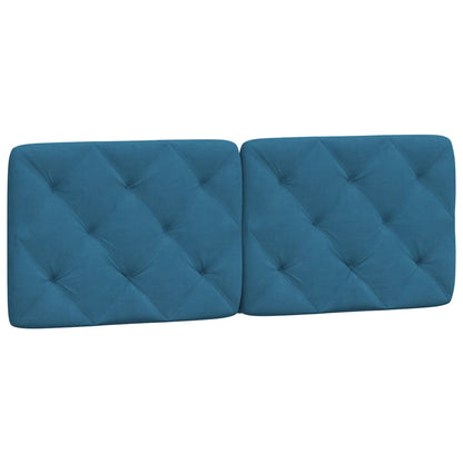 Bedframe met LED-verlichting fluweel blauw 120x200 cm