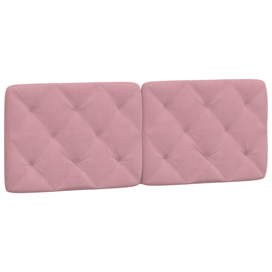 Bedframe met LED-verlichting fluweel roze 120x200 cm