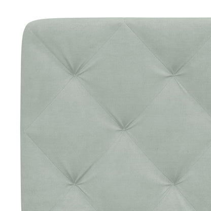 Bedframe met LED-verlichting fluweel lichtgrijs 140x190 cm