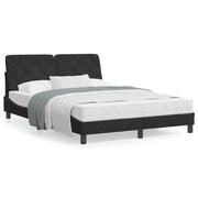 Bedframe fluweel zwart 140x190 cm met LED