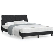 Bedframe fluweel zwart 140x200 cm met LED