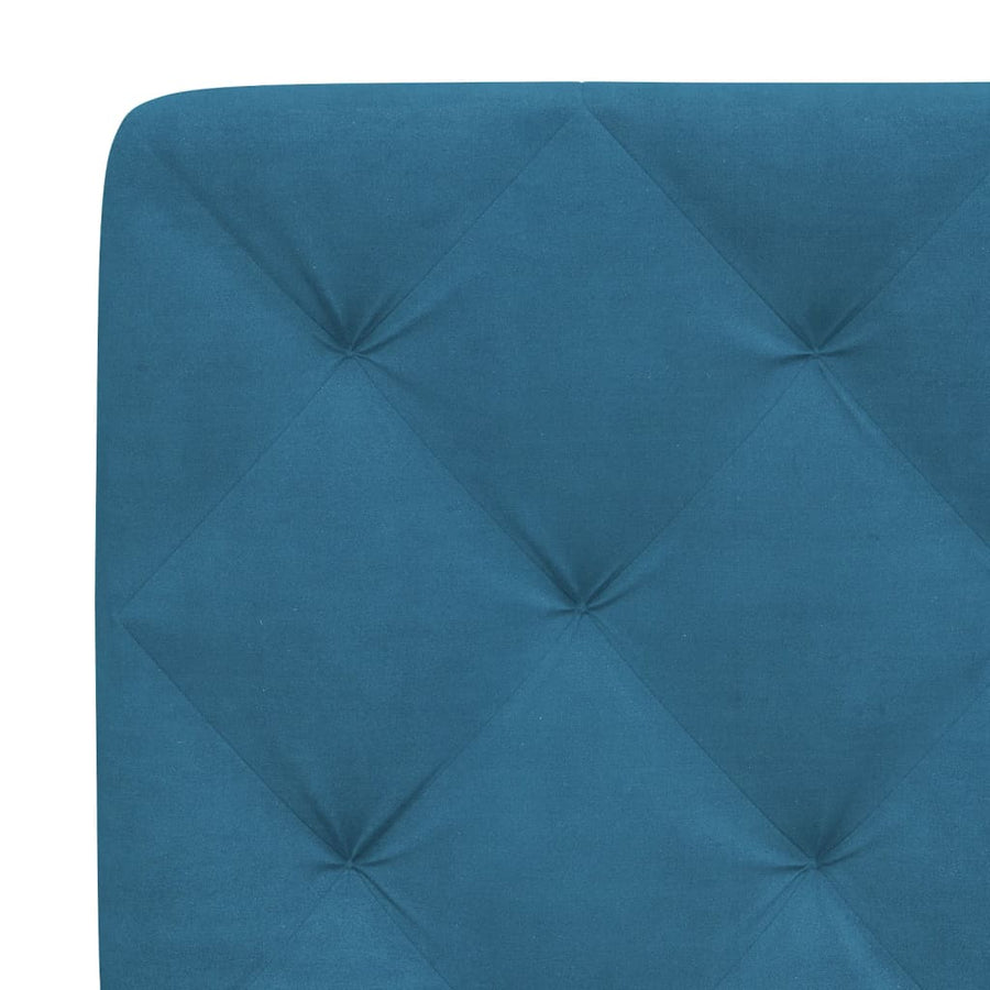 Bedframe met LED-verlichting fluweel blauw 140x200 cm
