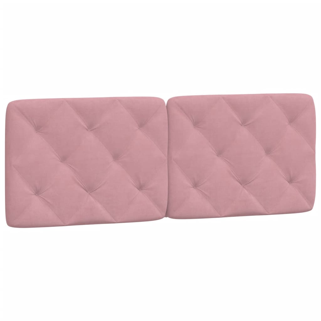 Bedframe met LED-verlichting fluweel roze 140x200 cm