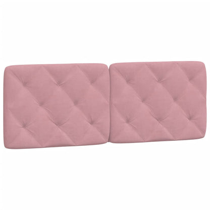 Bedframe met LED-verlichting fluweel roze 140x200 cm