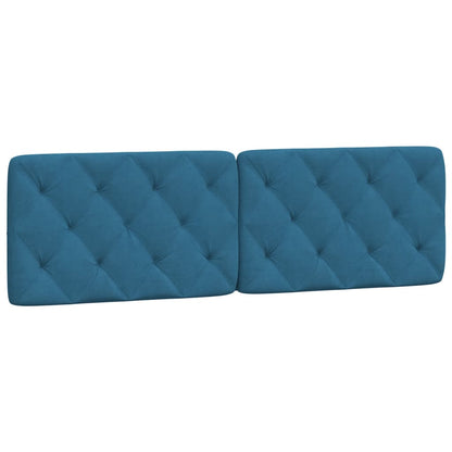 Bedframe met LED-verlichting fluweel blauw 160x200 cm