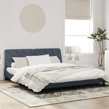 Bedframe met LED-verlichting fluweel donkergrijs 180x200 cm