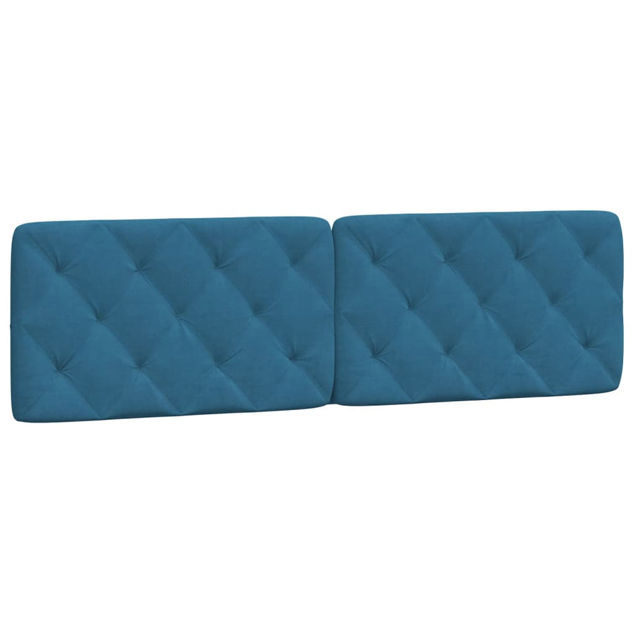 Bedframe met LED-verlichting fluweel blauw 180x200 cm