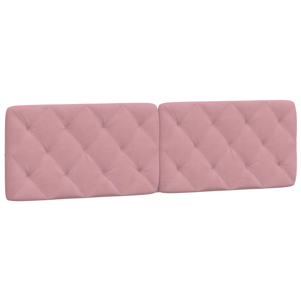 Bedframe met LED-verlichting fluweel roze 180x200 cm