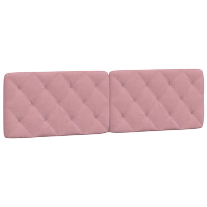 Bedframe met LED-verlichting fluweel roze 180x200 cm