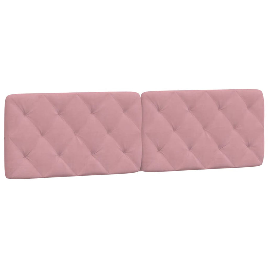 Bedframe met LED-verlichting fluweel roze 180x200 cm
