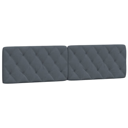 Bedframe Met Led-Verlichting Fluweel 200 x 200 cm Donkergrijs