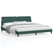 Bedframe 200x200 cm fluweel donkergroen met LED