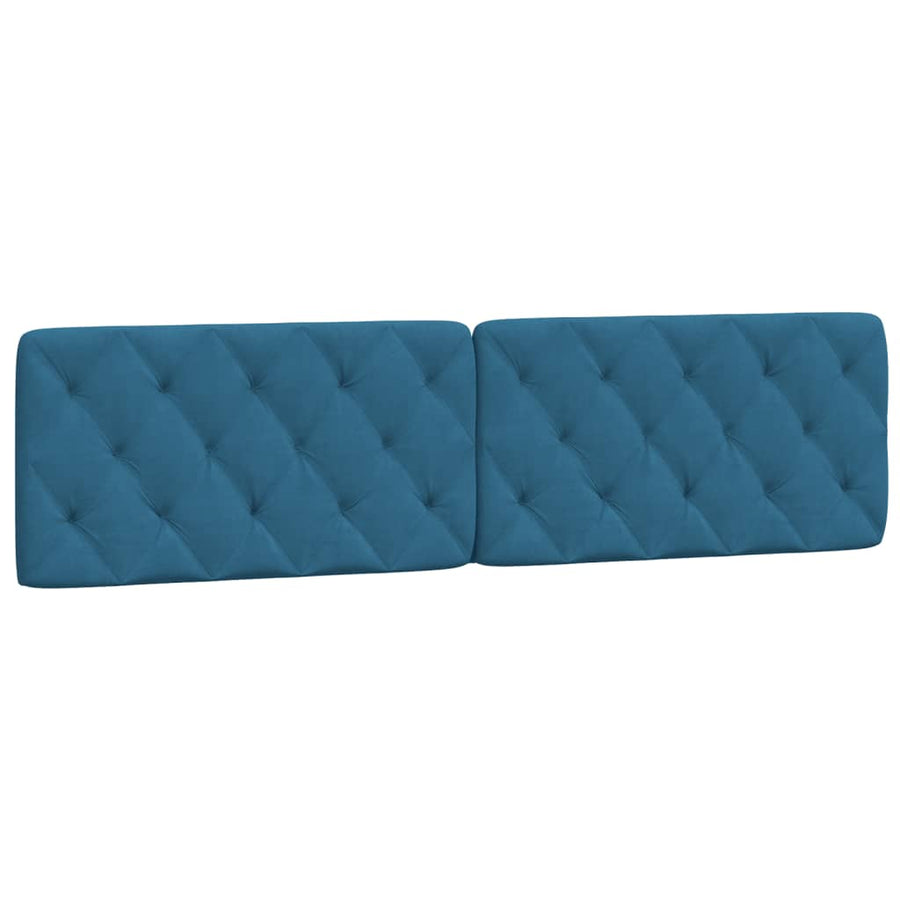 Bedframe met LED-verlichting fluweel blauw 200x200 cm