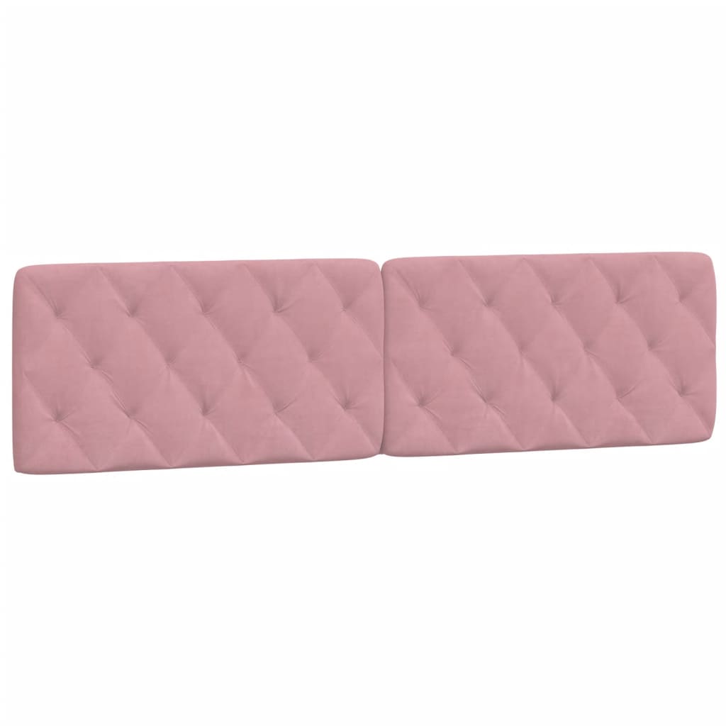 Bedframe met LED-verlichting fluweel roze 200x200 cm