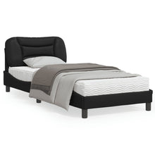 Bedframe met LED-verlichting kunstleer zwart 90x200 cm