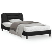 Bedframe 100x200 cm zwart met LED