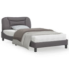 Bedframe grijs 100x200 cm met LED