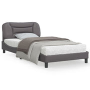 Bedframe grijs 100x200 cm met LED