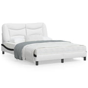 Bedframe 120x200 cm wit zwart met LED