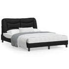 Bedframe zwart 140x190 cm met LED