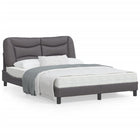 Bedframe grijs 140x190 cm met LED
