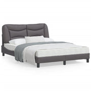 Bedframe grijs 140x190 cm met LED