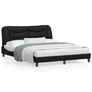 Bedframe 160x200 cm zwart kunstleer met LED