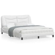 Bedframe 160x200 cm wit kunstleer met LED