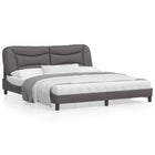 Bedframe 180x200 cm zwart kunstleer met LED