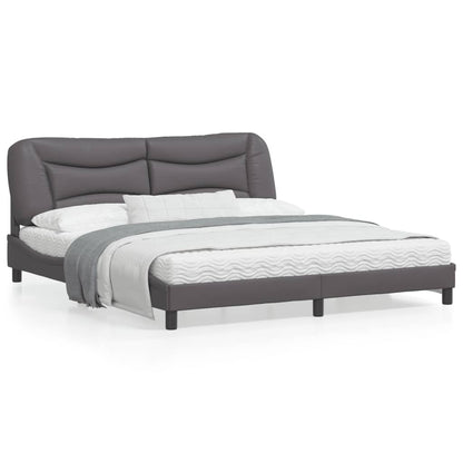 Bedframe met LED-verlichting kunstleer zwart 180x200 cm