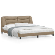 Bed frame with LED without mattress "Hvar" cappuccino 180x200 cm