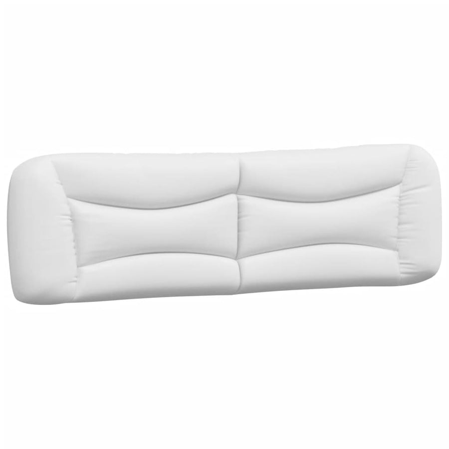 Bedframe met LED-verlichting kunstleer wit en zwart 180x200 cm